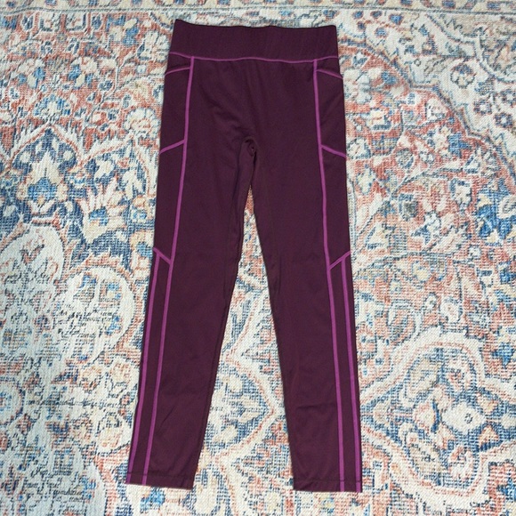 All Access Bandier Center Stage Pocket Leggings + Sports Bra Mulberry SZ M VGUC - Picture 2 of 11